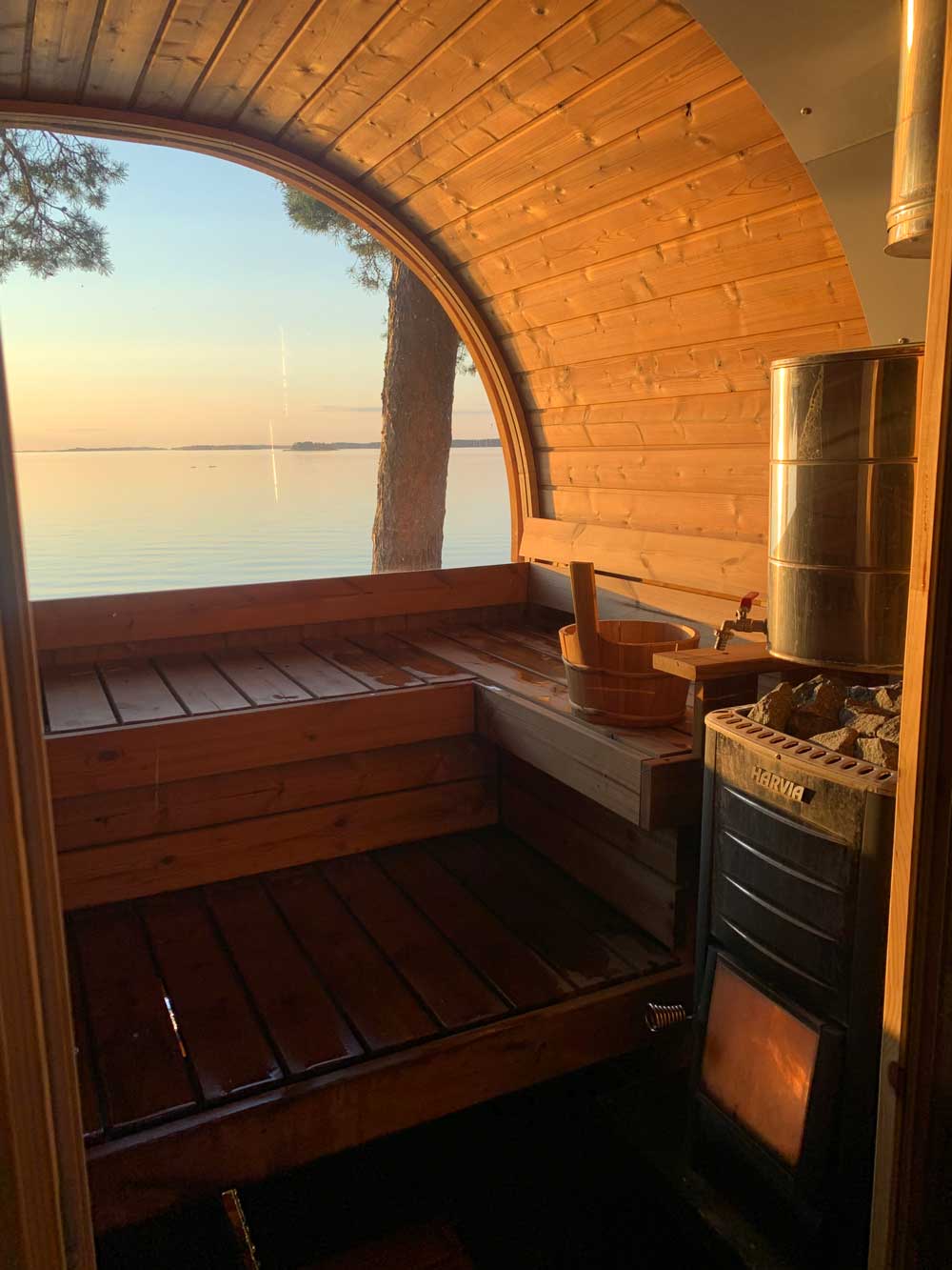 Ruskea Panoraama Sauna - 4-5 hlö - Camping Silversand verkkokauppa